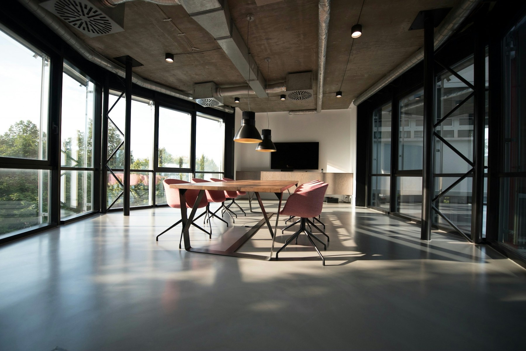 Evening office light during a campaign programme review